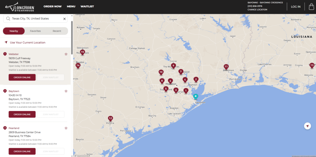 LongHorn Steakhouse Locations